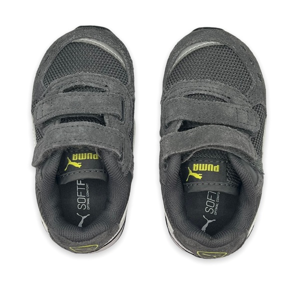 NEW Puma Vista V Castlerock Sneakers White/Gray/Black Shoes Baby Size 5C - Picture 4 of 8